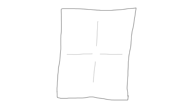 折り畳まれたA4の紙