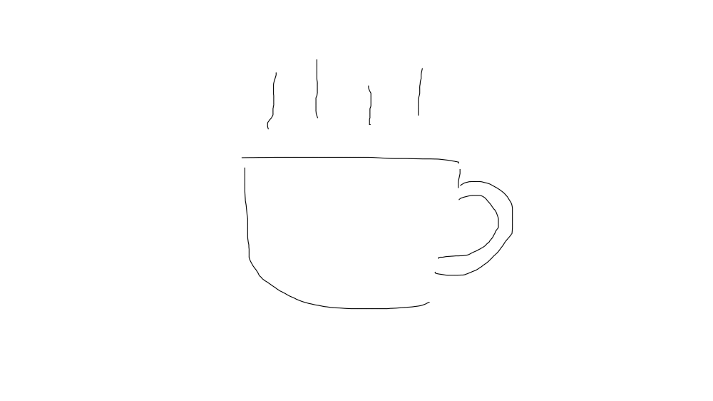 湯気の立つコーヒーカップ