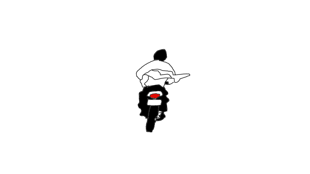 バイクに乗るうしろ姿