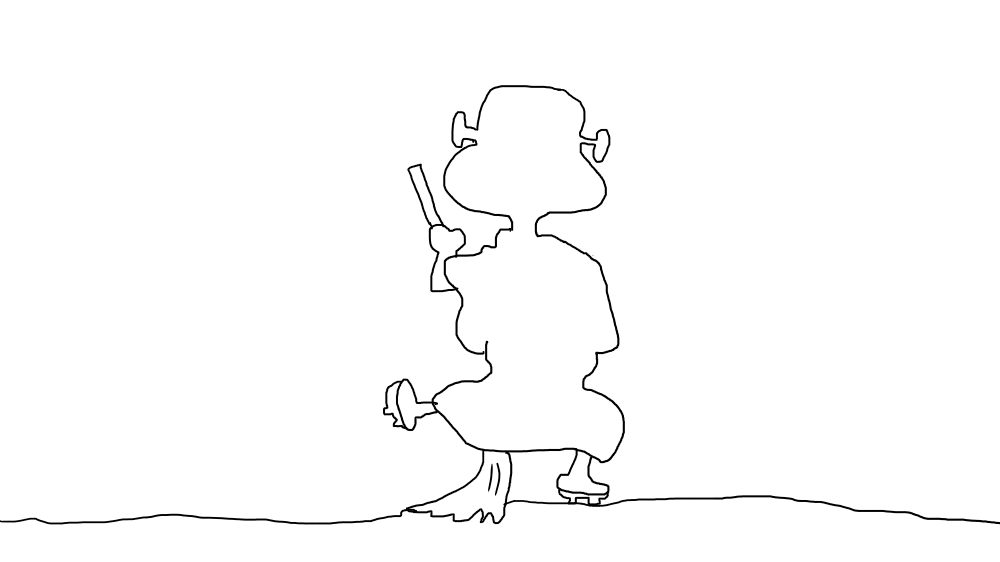 レレレのおじさんの背中