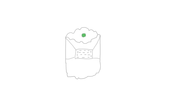マスクをつけたシュウマイ