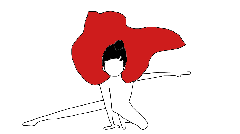 マントを翻して着地